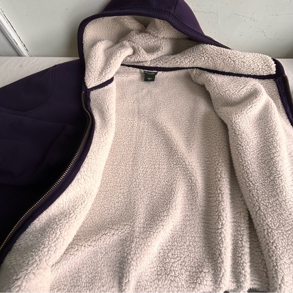 Eddie Bauer Purple Plum Fleece Lined Hooded Jacket - Picture 9 of 13